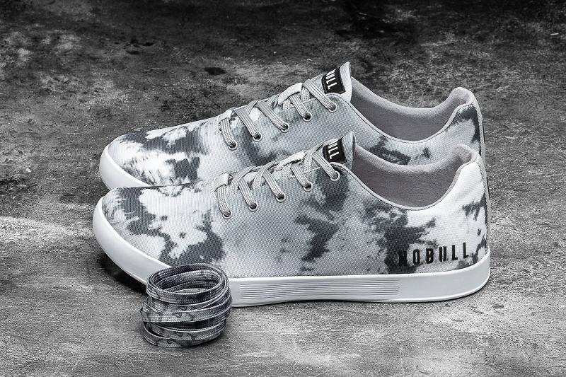 Nobull Cloud Tie-Dye Canvas Men's Trainers Dark / Grey | USA K1228O